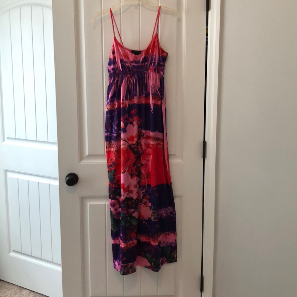 Sexy Maxi Dress Small Pink and Purple